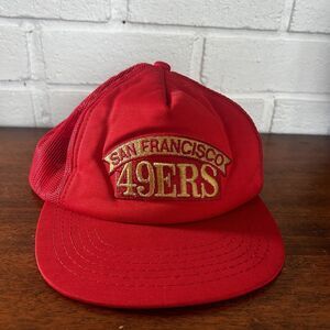 Vintage San Francisco 49ers Snapback Hat Youngan One Size Fits All Red Gold